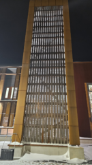 SSAB: Corten-U-kourut ja Corten-taustavekko odottavat ruostumista.